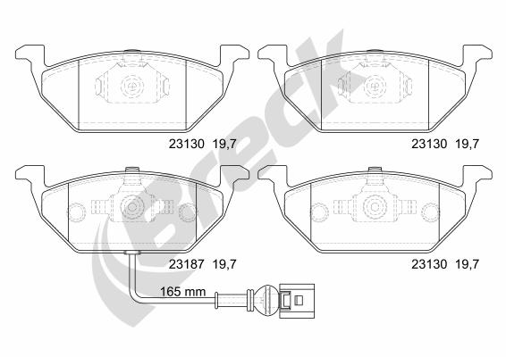 Set placute frana,frana disc 23131 00 702 10 BRECK